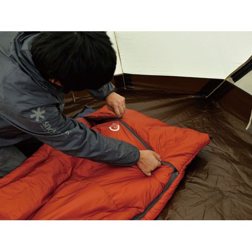  KingCamp Snow Peak Unisex Separate Ofuton Sleeping Bag Wide Orange One Size