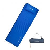 KingCamp Self-Inflating Sleeping Pad, Triple Zone XL (78×24.8) Comfort Spliced Portable Mattress with Free Oversize Self-Inflating Pillow, Perfect for Outdoor Adventure