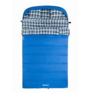 KingCamp Cotton Flannel All Season 5F/-15C Envelope Sleeping Bag for Adult and Youth with Pillow, Double and Single Size