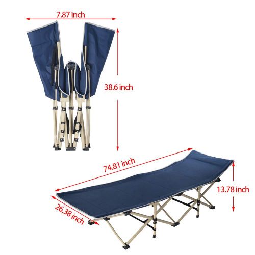  KingCamp Anferstore Folding Camping Bed for Adults, Portable Sleeping Cot Bed for Office Home Nap Bed with Free Storage Bag