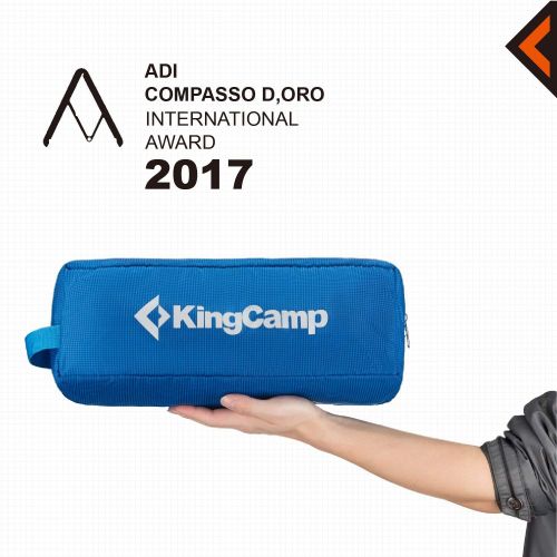  KingCamp Ultralight Compact Folding Camping Cot Bed, 4.9 Pounds (Blue)