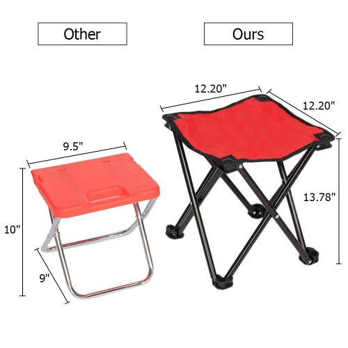  KingCamp Rolling Cooler Warmer with Foldable Table and Stools, Multi Function Portable Wheeled Beverage Car Cooler for Patio Outdoor Beach Camping Fishing BBQ (US Stock) (Red)