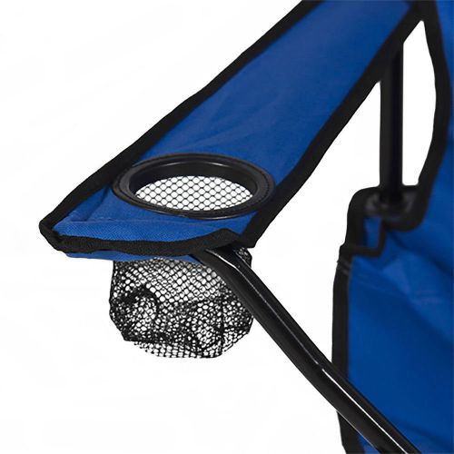  KingCamp Top_Quality555 Blue Double Beach Chair with Umbrella Attached Foldable Picnic Camping Table Cooler Fishing Fold Up