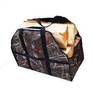 KingFireTorch Firewood Bag, Firewood Tote Bag, Firewood Log Carrier Tote Bag, Durable Wood Tote, Fireplace Stove Accessories, Extra Large Firewood Holder with Handles for Camping, Fireplace, Sto