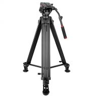 KingJoy 79.5-inch Aluminum Camera Video Tripod with 360-Degree Panoramic Fluid Head,KINGJOY VT-3500+VT-3530 Video Tripod Fluid Head Max. Load up to 20kg44.09lbs for DSLR Camcorder Video S