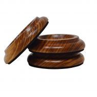 KingPoint Hardwood Grand Piano Caster Cups 6 Colors Set of 3 Furniture Leg Pads Protection (Zebra Wood)
