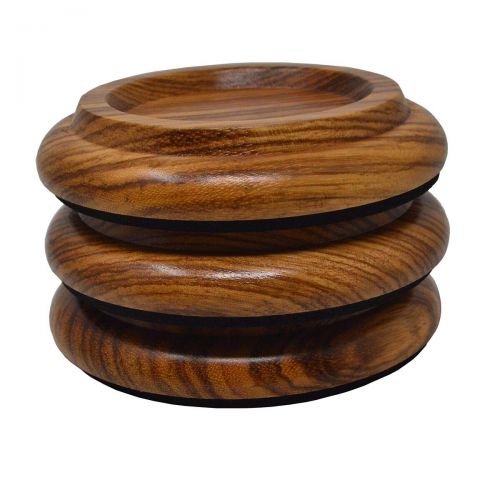  KingPoint Hardwood Grand Piano Caster Cups 6 Colors Set of 3 Furniture Leg Pads Protection (Zebra Wood)