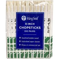 [아마존베스트]KingSeal 8 Inch Natural Poplar Wood Chopsticks, Paper Sleeve - 2 Packs of 100 pairs (200 Count)