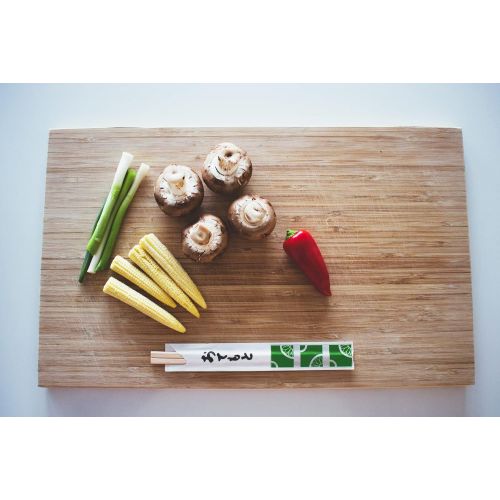  [아마존베스트]KingSeal 8 Inch Natural Poplar Wood Chopsticks, Paper Sleeve - 2 Packs of 100 pairs (200 Count)