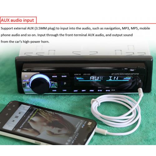  Kingslim 2018 New 12V Car Stereo FM Radio MP3 Audio Player Support Bluetooth Phone with USB/SD MMC Port Car Electronics In-Dash 1 DIN