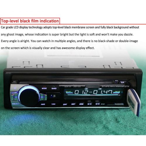  Kingslim 2018 New 12V Car Stereo FM Radio MP3 Audio Player Support Bluetooth Phone with USB/SD MMC Port Car Electronics In-Dash 1 DIN