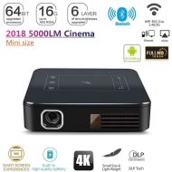 [아마존베스트]Kingslim 4K HD 1080P Mini Projector Portable 5000 Lumens 2G 16G DLP Home Theater/Cinema Movie Projectors Android 7.1 2G 16G Digital Multimedia Gaming Projector