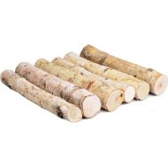 6 Pack Large Birch Logs for Fireplace Unfinished Wood Crafts DIY Home Decorative Burning(Logs:2.4