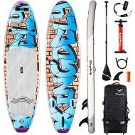 Kingdely Inflatable Stand Up Paddle Board, Comes with Durable SUP Accessories & Portable Carry Bag, Non-Slip Deck, Leash, Paddle and Pump, Standing Boat for Youth & Adult