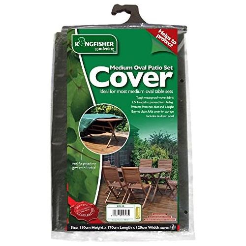  Medium Oval Patio Set Cover - Protect Your Furniture! - Garden - Kingfisher