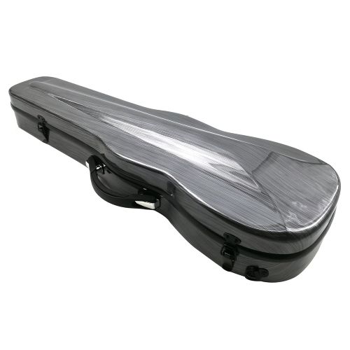  Kinglos Carbon-Like Fiber Violin Hard Case Full Size 4/4 (Gray & Ripple)
