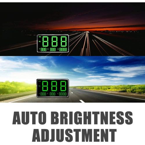  kingneed Original Universal GPS Head Up Display Speedometer Odometer Car Digital Speed Display MPH Over Speeding Alarm Car Clock for All Vehicles C60/C60S/C80/C90 (C80-1)