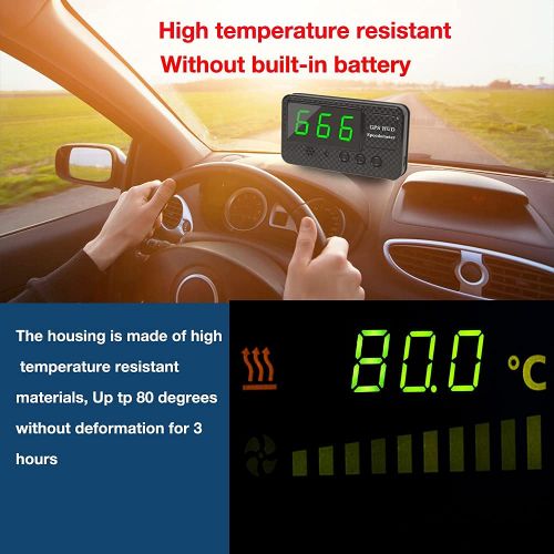  [아마존베스트]kingneed Original Universal GPS Head Up Display Speedometer Odometer Car Digital Speed Display MPH Over Speeding Alarm Car Clock for All Vehicles C60/C60S/C80/C90 (C60S)
