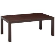 Kings Brand Furniture Wood Modern Parsons Coffee Table, Dark Brown