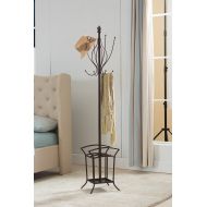 Kings Brand Furniture Kings Brand Bronze Finish Metal Coat Rack & Hat Stand With Umbrella Holder