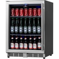 [아마존베스트]KingsBottle 160 Can Beverage Cooler, Stainless Steel with Glass Door