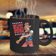 KingsleysDesigns Funny Patriotic Mug/ Dont Make Me Get All America Up In Here Mug