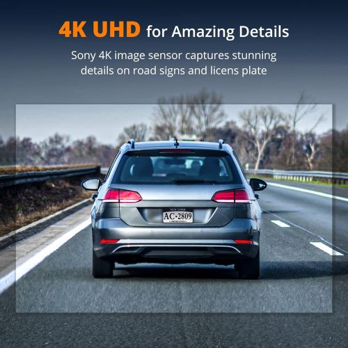  [아마존베스트]Kingslim D2 2.5K Dual Dash Cam, 1440P&1080P Front and Rear Camera for Cars 170 Degree Driving Recorder with Sony Starvis Sensor Night Vision G-Sensor Parking Mode Support 128GB Max