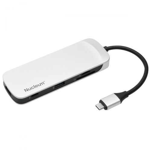  Kingston Digital Kingston Nucleum USB C Hub, 7-in-1 Type-C Adapter connect USB 3.0, 4K USB C to HDMI, SD Card and microSD card ports, USB Type-C Thunderbolt 3 Data port and USB Type-C Power Pass th