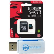 Kingston 64GB SDXC Micro Canvas Go! Memory Card and Adapter Works with GoPro Hero 7 Black, Silver, Hero7 White Camera (SDCG2/64GB) Bundle with (1) Everything But Stromboli TF and S