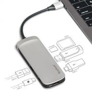 Kingston Nucleum USB C Hub, 7-in-1 Type-C Adapter Hub Connect USB 3.0, 4K HDMI, SD and MicroSD Card, USB Type-C Charging for MacBook, Chromebook, and Other USB Type-C Devices