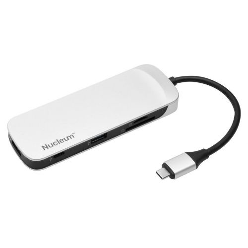  Kingston Nucleum USB C Hub, 7-in-1 Type-C Adapter Hub Connect USB 3.0, 4K HDMI, SD and MicroSD Card, USB Type-C Charging for MacBook, Chromebook, and Other USB Type-C Devices