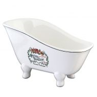 Kingston Brass Aqua Eden Superfins Mini Bathtub Ceramic Soap Dish in White