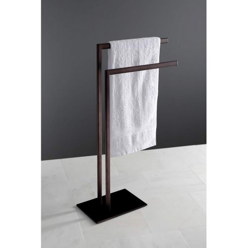  Kingston Brass SCC3095 Edenscape Pedestal Dual Towel Rack, Oil Rubbed Bronze