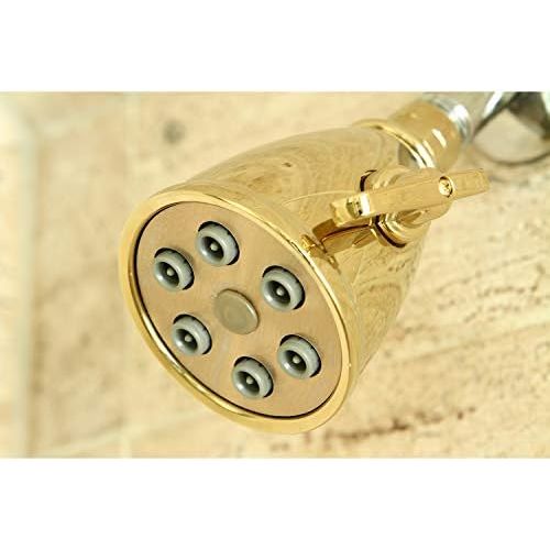  Kingston Brass K138A2 Designer Trimscape Showerscape Jet Spray Shower Head, Polished Brass