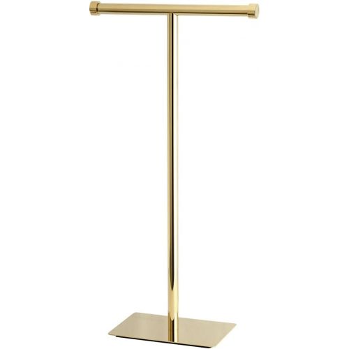  Kingston Brass CC8102 Claremont Freestanding Toilet Paper Holder, 22-3/4-Inch, Polished Brass