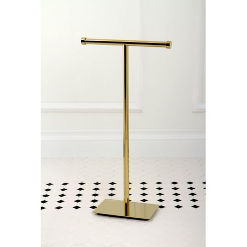  Kingston Brass CC8102 Claremont Freestanding Toilet Paper Holder, 22-3/4-Inch, Polished Brass