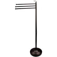 Kingston Brass CC2025 Pedestal Towel Bar In Three Level Height with White Box, Oil Rubbed Bronze