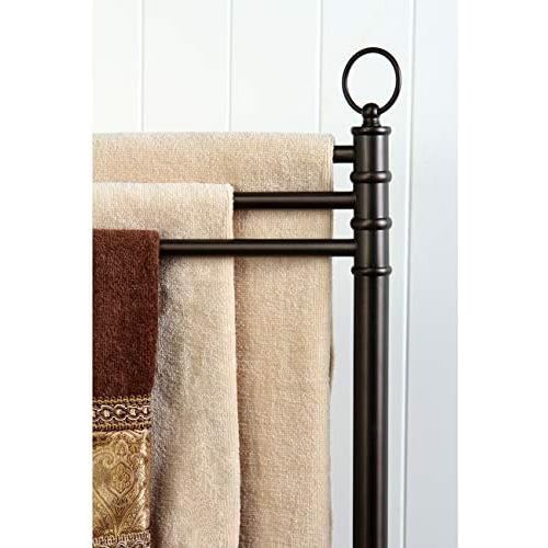  Kingston Brass CC2025 Pedestal Towel Bar In Three Level Height with White Box, Oil Rubbed Bronze