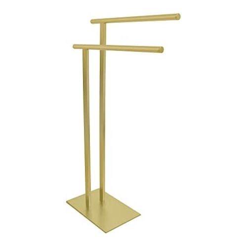  Kingston Brass SCC6037 Freestanding Double Towel Rack, Brushed Brass