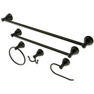 Kingston Brass Mesa Verde Towel Bar/Towel Ring/Toilet Paper Holder/Robe Hook, 18/24, Oil Rubbed Bronze