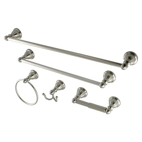  Kingston Brass Sante Fe Towel Bar/Towel Ring/Toilet Paper Holder/Robe Hook, 18/24, Satin Nickel