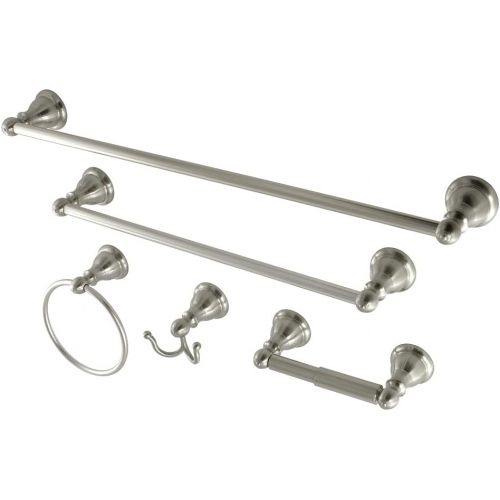  Kingston Brass Sante Fe Towel Bar/Towel Ring/Toilet Paper Holder/Robe Hook, 18/24, Satin Nickel