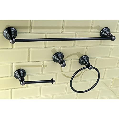  Kingston Brass BAHK192478ORB American Classic Towel Bar/Towel Ring/Toilet Paper Holder/Robe Hook, 18, Oil Rubbed Bronze