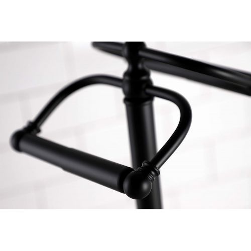  Kingston Brass CC2200 Vintage Freestanding Double Roll Toilet Paper Holder, Matte Black