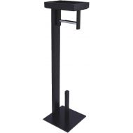 Kingston Brass SCC8500 Edenscape Freestanding Toilet Paper Holder with Storage Shelf, Matte Black