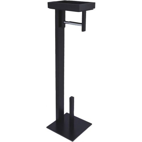  Kingston Brass SCC8500 Edenscape Freestanding Toilet Paper Holder with Storage Shelf, Matte Black