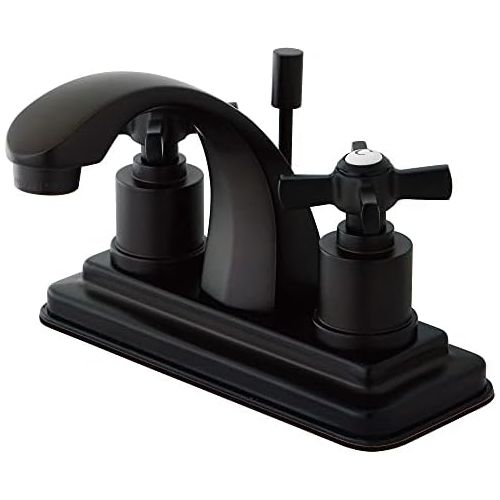  KINGSTON BRASS KS4645ZX Millennium 4-Inch Centerset Lavatory Faucet with Brass Pop-Up, Oil Rubbed Bronze