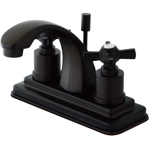  KINGSTON BRASS KS4645ZX Millennium 4-Inch Centerset Lavatory Faucet with Brass Pop-Up, Oil Rubbed Bronze