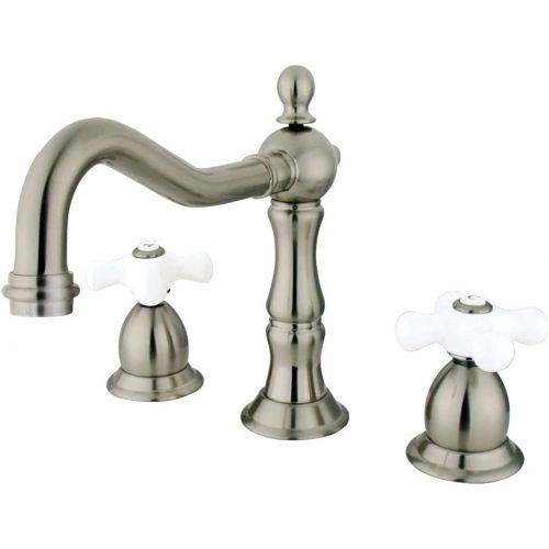  Kingston Brass KS1970PX Heritage 8 Widespread Lavatory Faucet, Matte Black