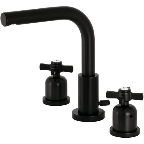  Kingston Brass FSC8950ZX Millennium 8-Inch Widespread Lavatory Faucet with Brass Pop-Up, 5-3/8 Inch in Spout Reach, Matte Black